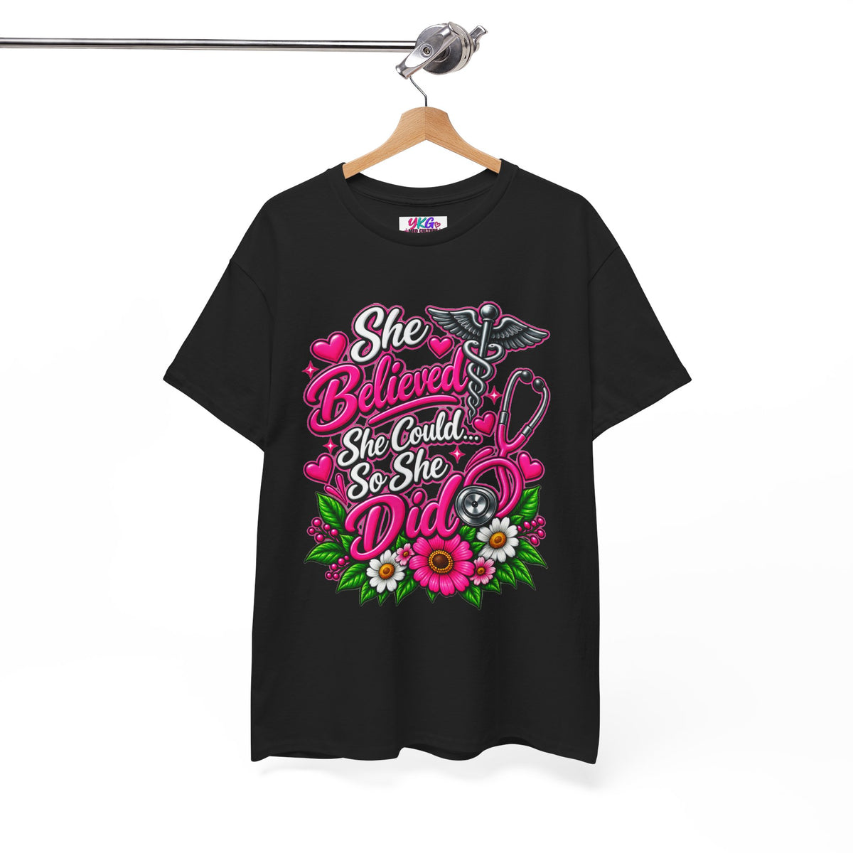 She Believed She Could So She Did Nurse Tee — Inspirational Nursing T‑Shirt