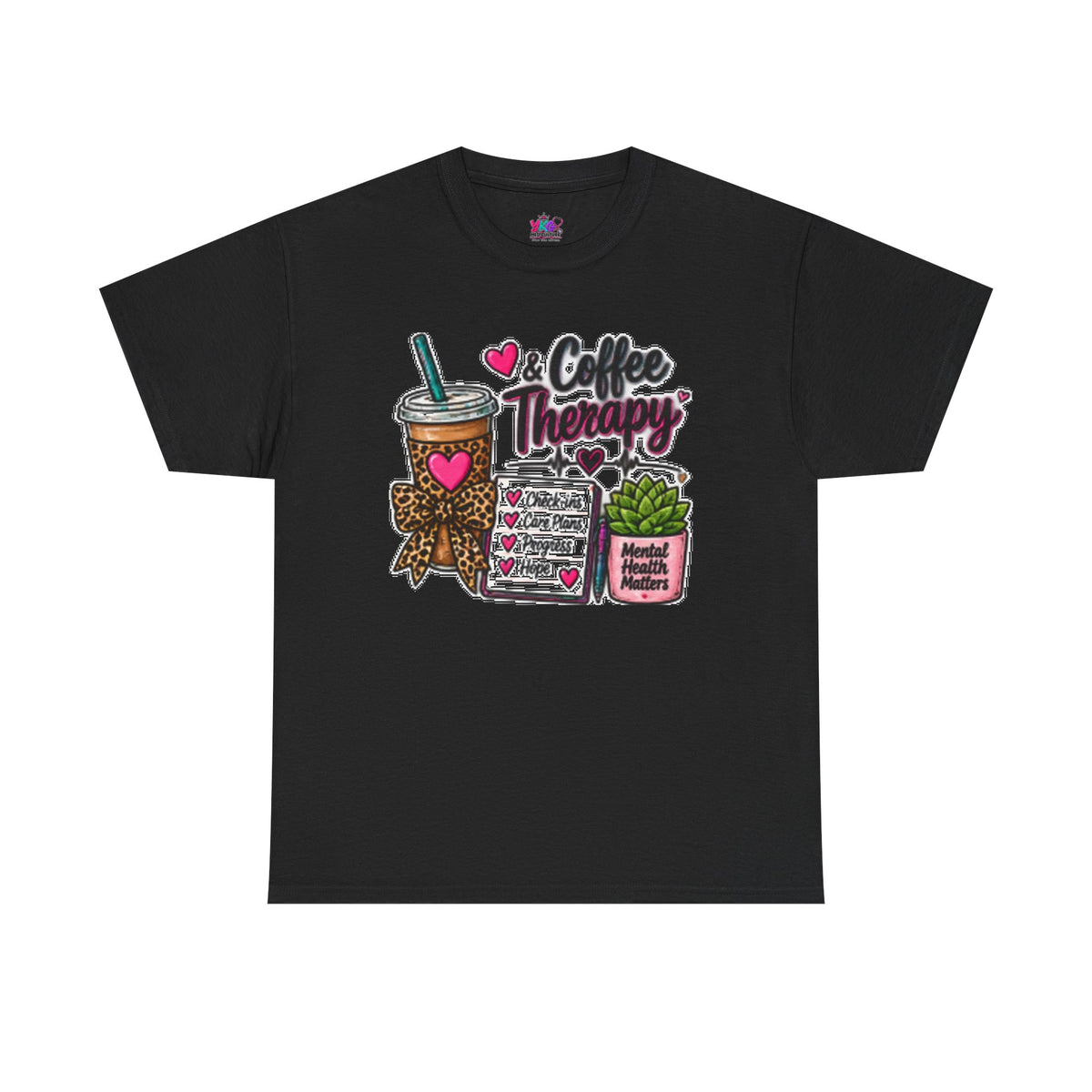 Coffee Therapy T-Shirt — Coffee, Plants & Self-Care Graphic Tee