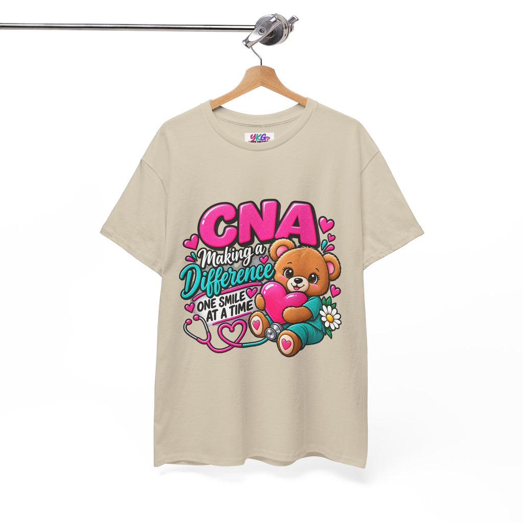 CNA Making a Difference Teddy T‑Shirt — Cute Caregiver Appreciation Tee