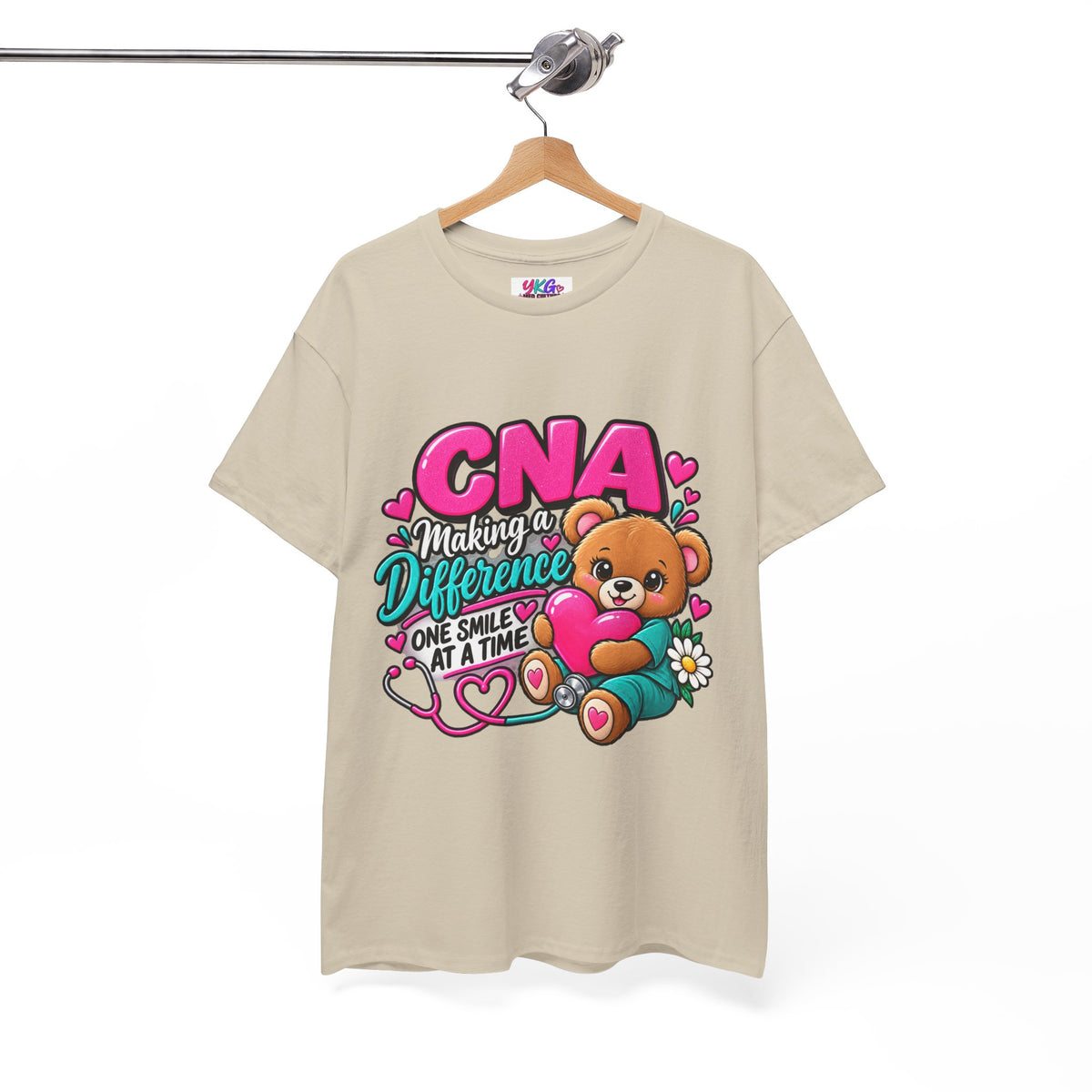 CNA Making a Difference Teddy T‑Shirt — Cute Caregiver Appreciation Tee