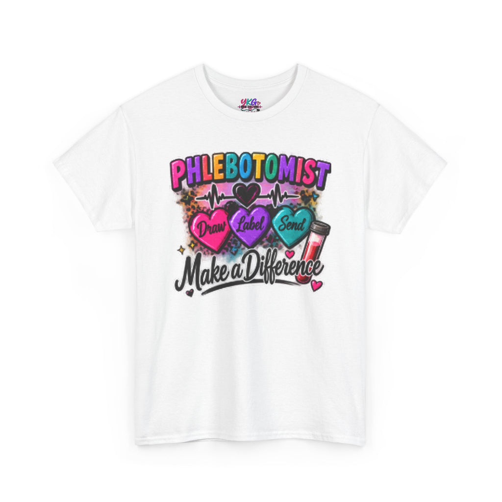 Phlebotomist Make a Difference Tee — Heartbeat & ‘Dream Love Send’ Graphic Shirt