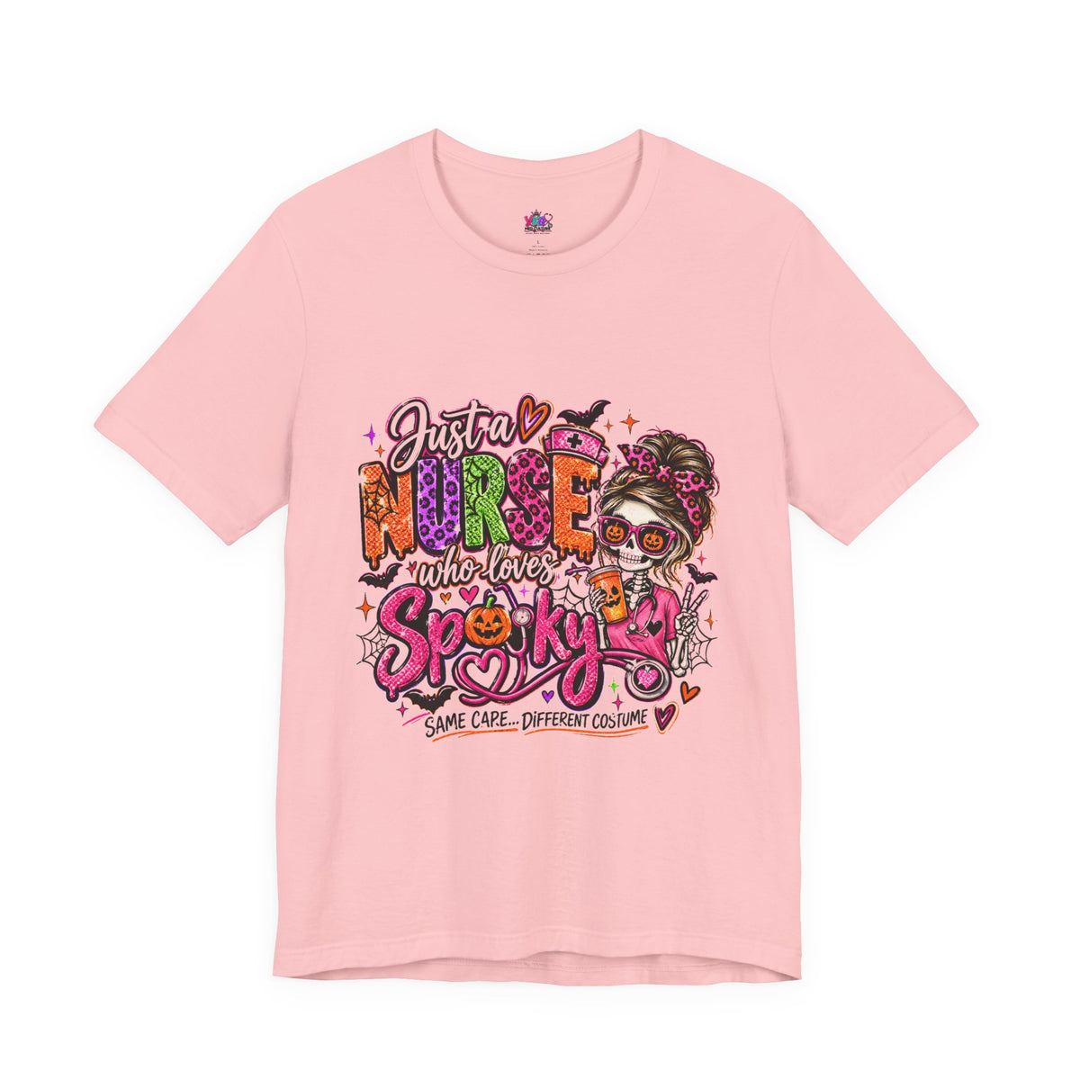 Just a Nurse Who Loves Spooky Tee — Halloween Nurse Graphic Shirt