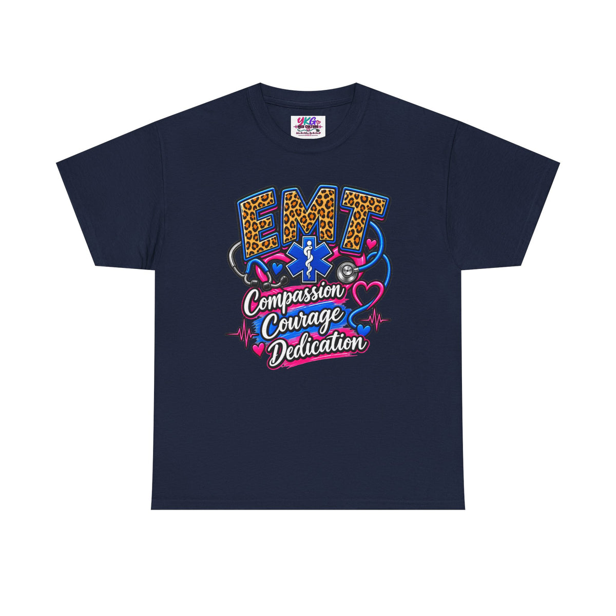 EMT Compassion Courage Dedication T-Shirt — Paramedic & First Responder Tribute Tee
