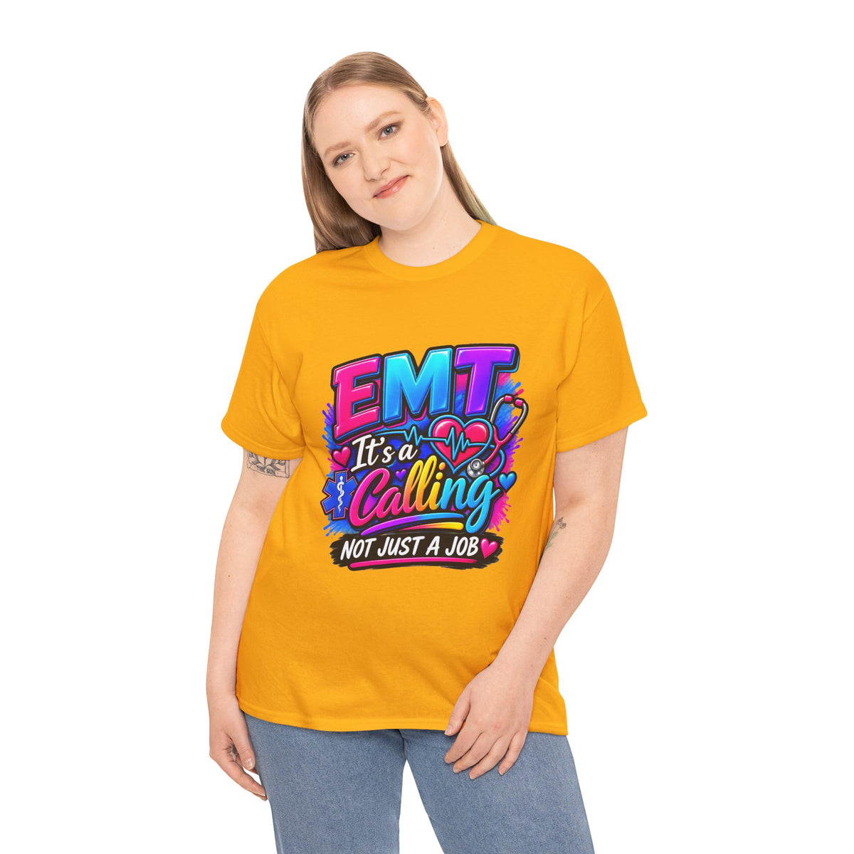 EMT T-Shirt — “It’s a Calling, Not Just a Job” Colorful EMS Tee