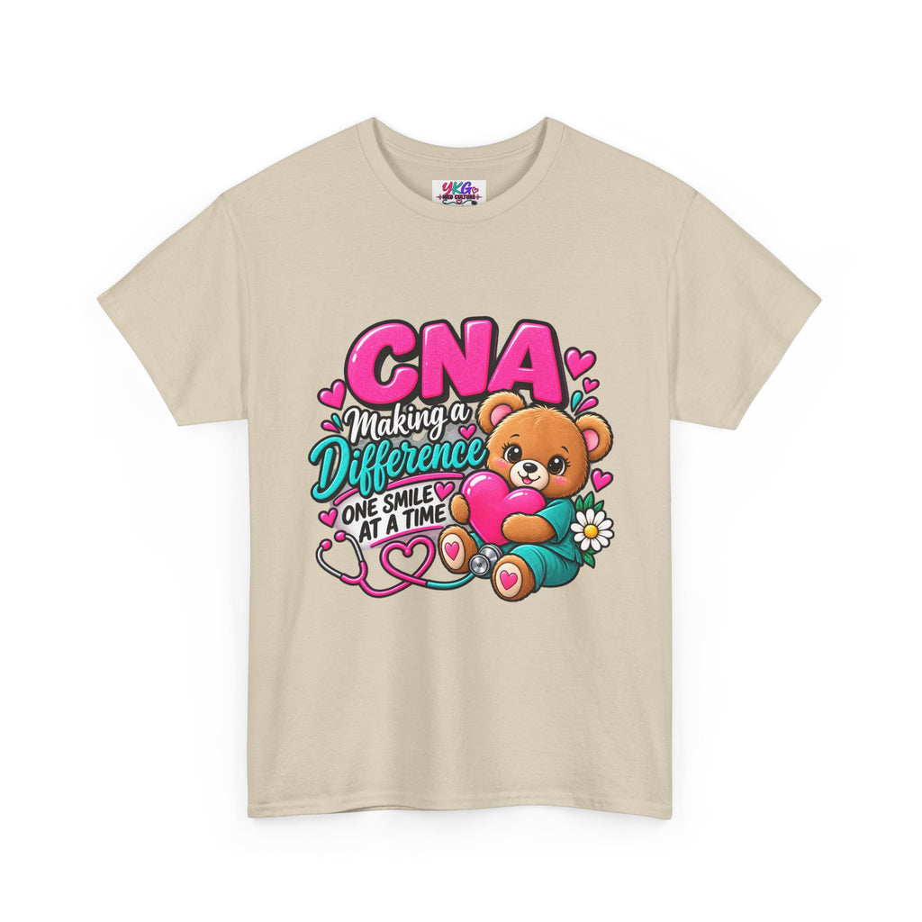 CNA Making a Difference Teddy T‑Shirt — Cute Caregiver Appreciation Tee