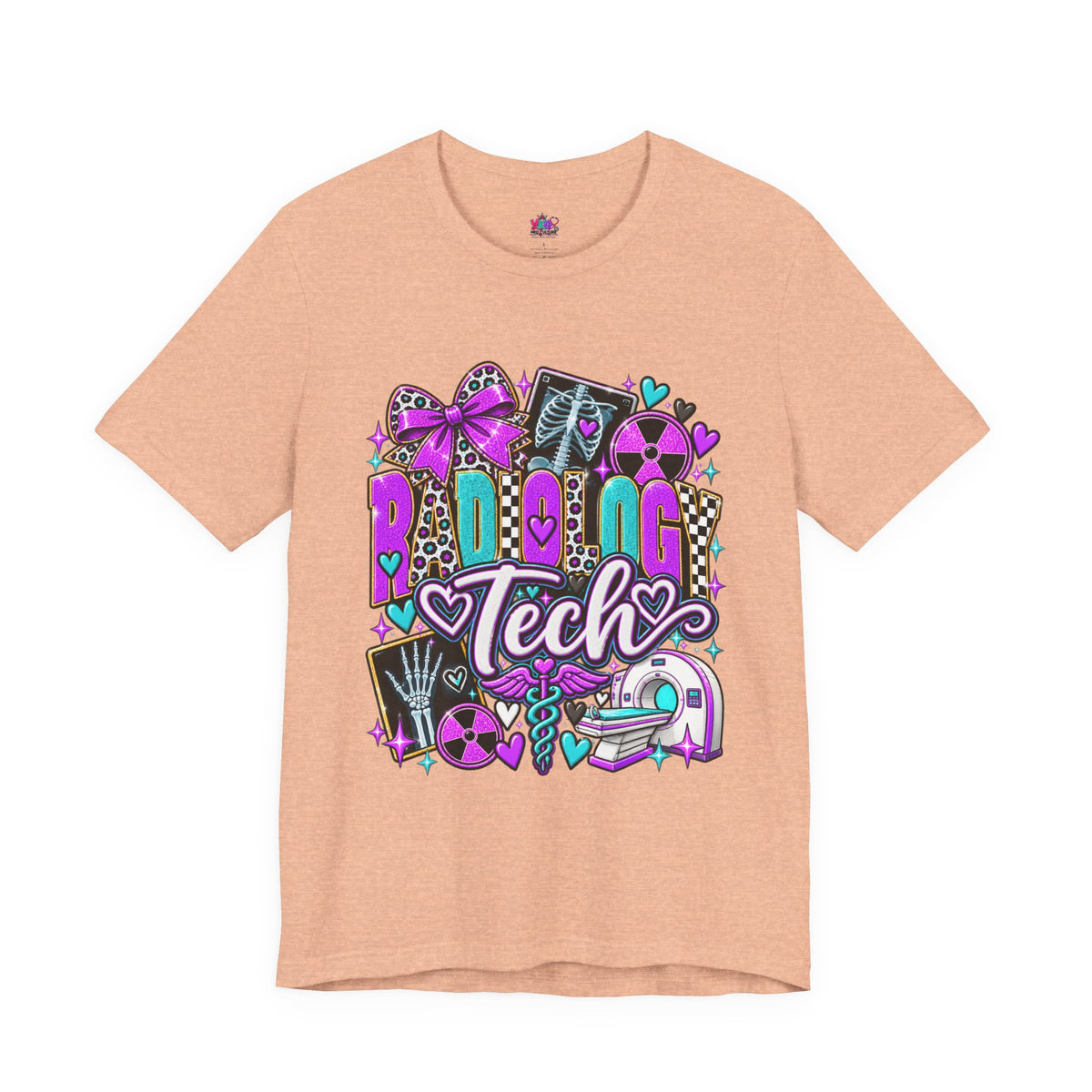 Radiologic Tech Graphic Tee — Cute X-Ray & Hearts Radiology Shirt