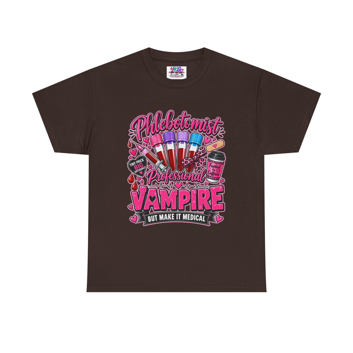 Phlebotomist Vampire T-Shirt – 'Professional Vampire but Make It Medical' Cute Medical Worker Tee