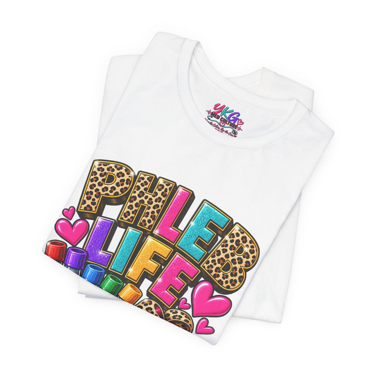 Phlebotomist Squad Tee — "Tubes, Turnarounds, Labels, Repeat" Graphic Shirt