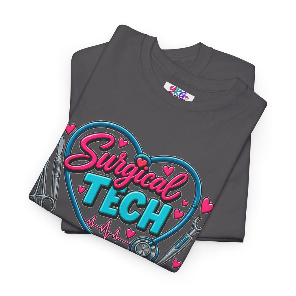 Surgical Tech Heart T-Shirt — "Always Prepared, Never Unappreciated"