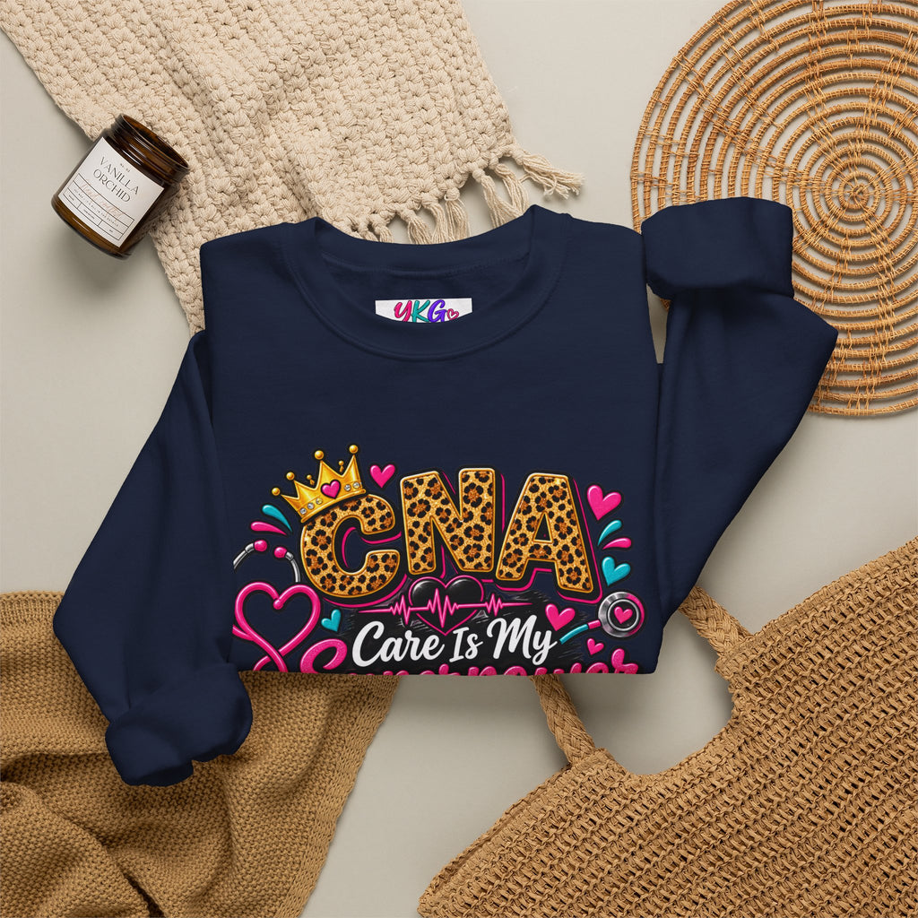 CNA Care Is My Superpower Crewneck Sweatshirt