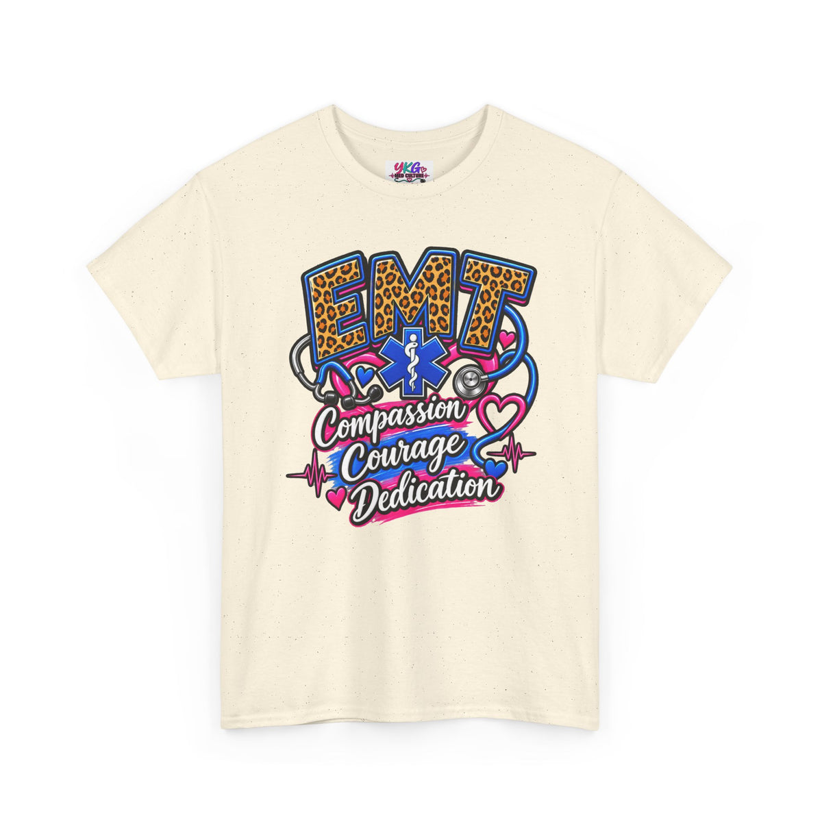 EMT Compassion Courage Dedication T-Shirt — Paramedic & First Responder Tribute Tee