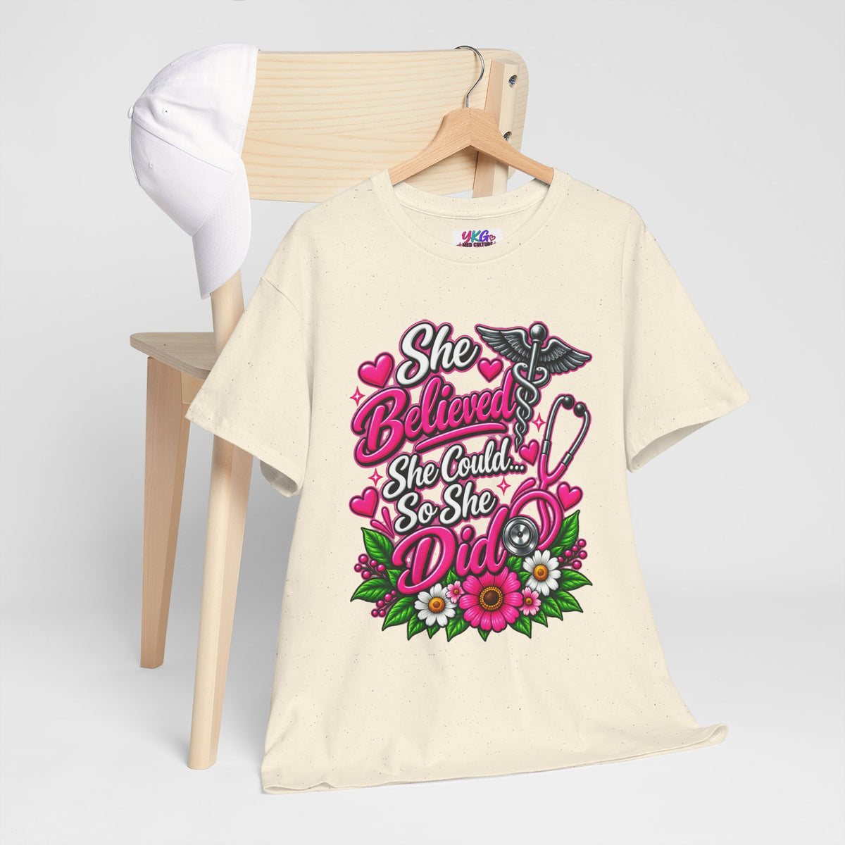 She Believed She Could So She Did Nurse Tee — Inspirational Nursing T‑Shirt