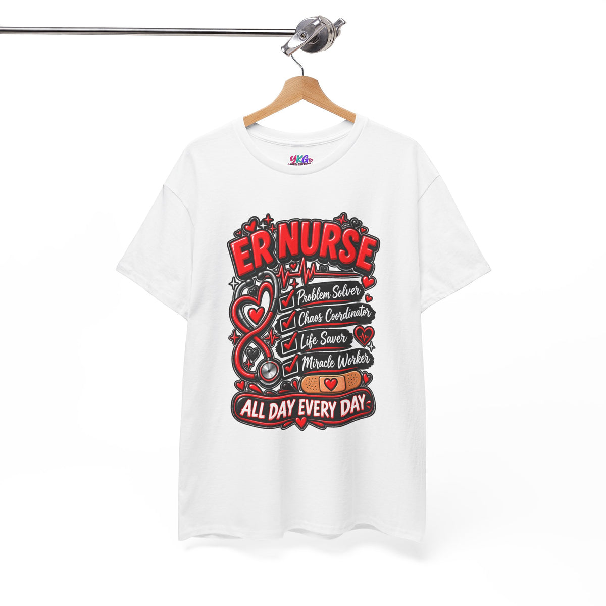 ER Nurse T-Shirt — "All Day Every Day" Proud Emergency RN Graphic Tee
