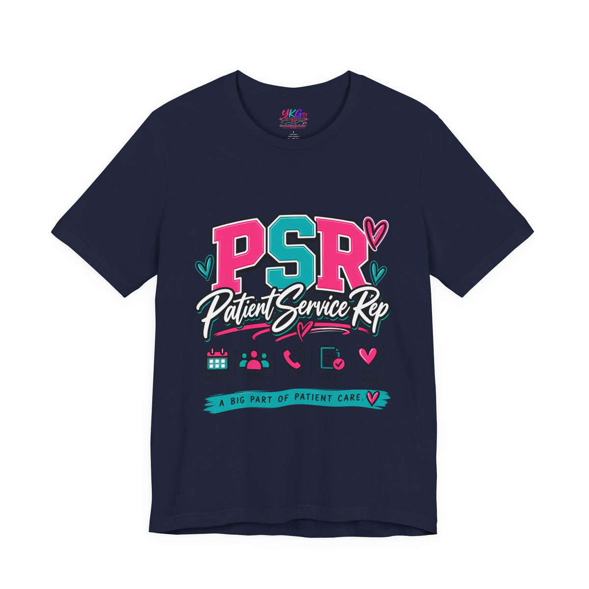 PSR Patient Service Rep T-Shirt – Cute Pink & Teal Medical Staff Tee