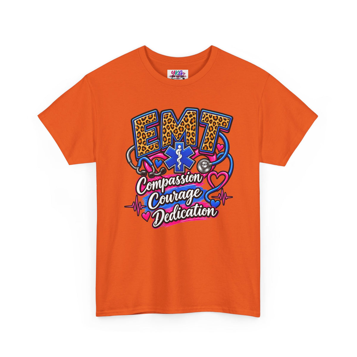EMT Compassion Courage Dedication T-Shirt — Paramedic & First Responder Tribute Tee