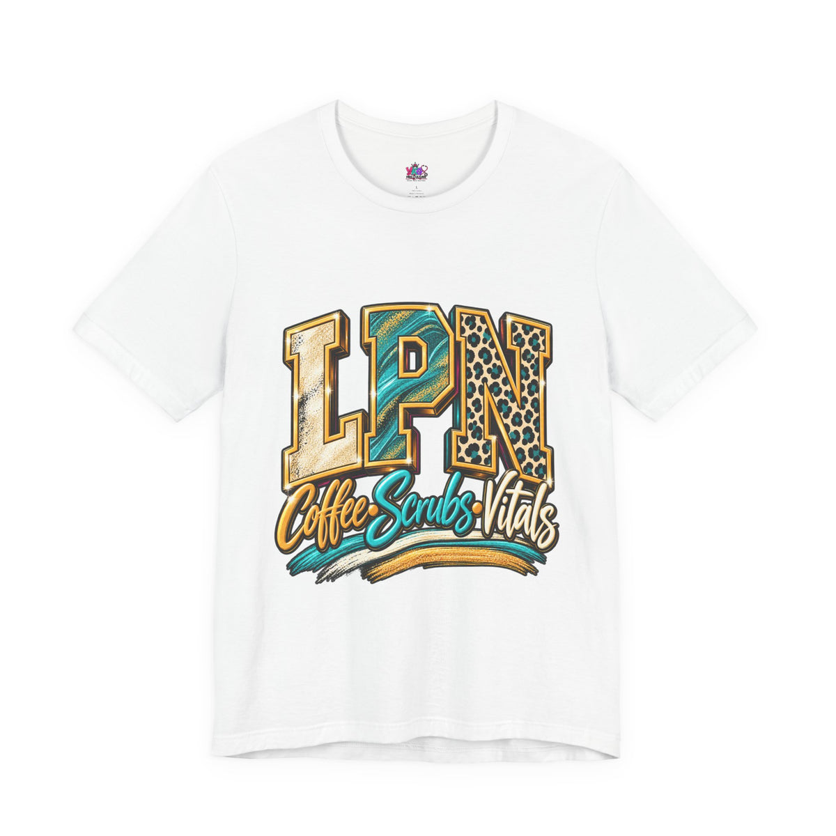 LPN Coffee Scrubs Vitals Tee — Nurse Graphic T-Shirt for Licensed Practical Nurses