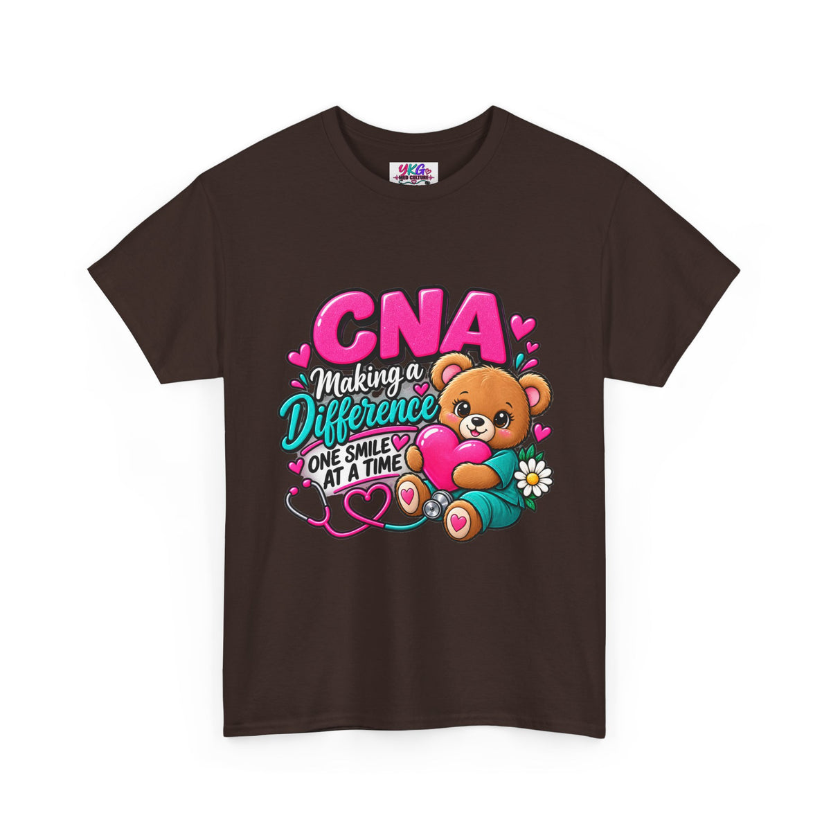 CNA Making a Difference Teddy T‑Shirt — Cute Caregiver Appreciation Tee