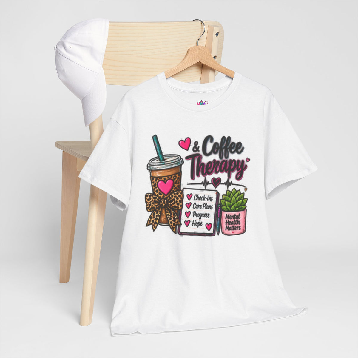 Coffee Therapy T-Shirt — Coffee, Plants & Self-Care Graphic Tee