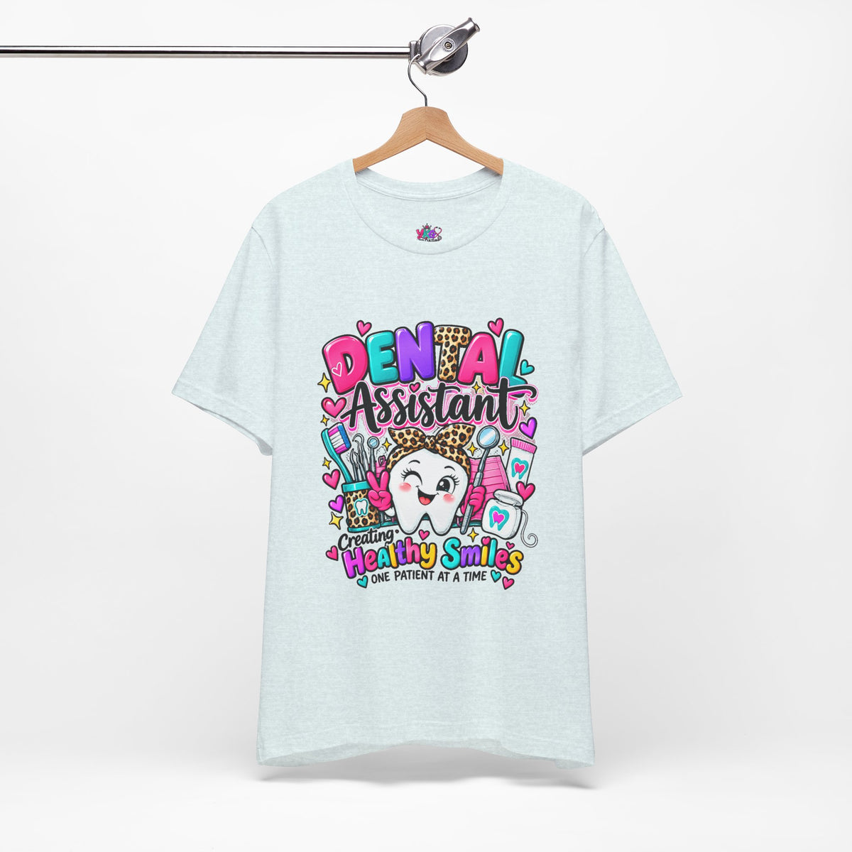 Dental Assistant T-Shirt — Cute 'Healthy Smiles' Cartoon Dental Crew Tee
