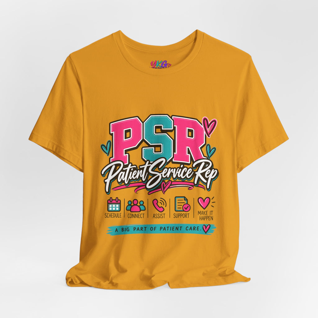 PSR Patient Service Rep T-Shirt – Cute Pink & Teal Medical Staff Tee