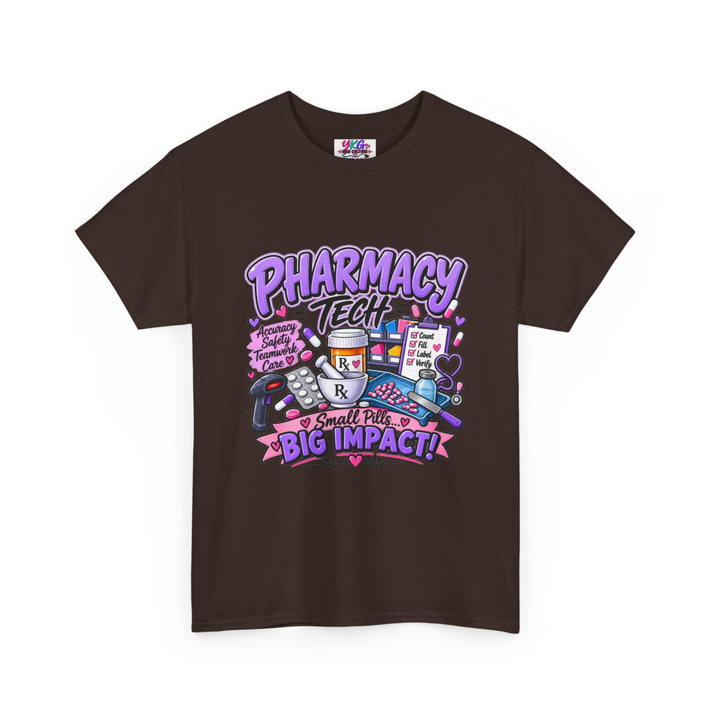 Pharmacy Tech Big Impact T-Shirt — Cute Pharmacy Technician Graphic Tee
