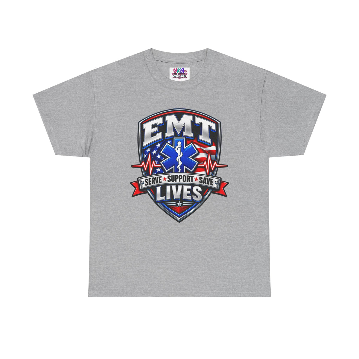 EMT Lives Tee — "Serve • Support • Save" EMS Shield Shirt