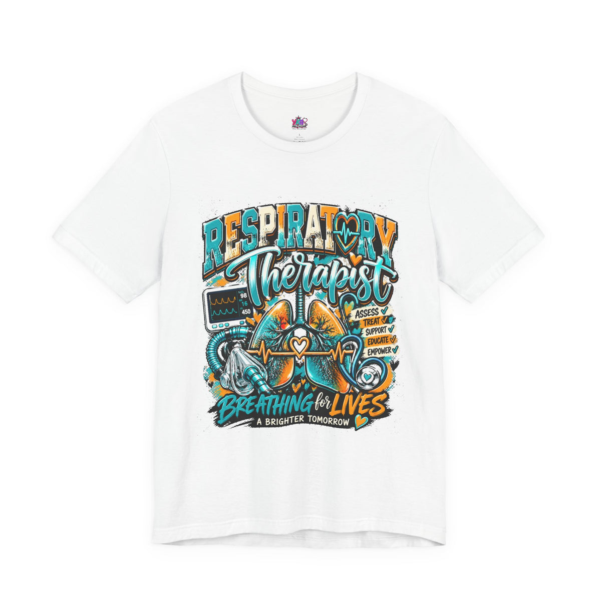 Respiratory Therapist T‑Shirt – 'Breathing for Lives' Medical Crew Tee