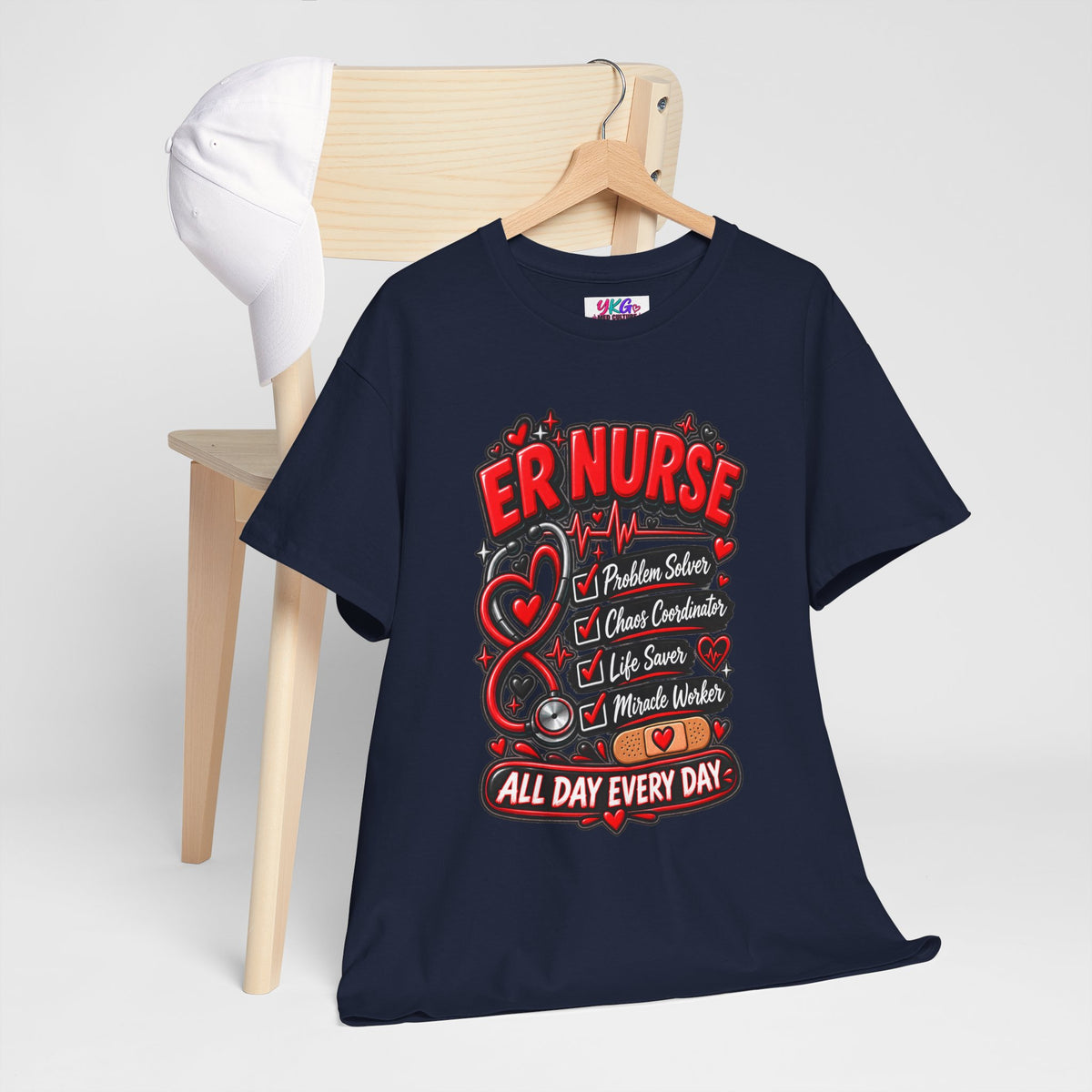 ER Nurse T-Shirt — "All Day Every Day" Proud Emergency RN Graphic Tee
