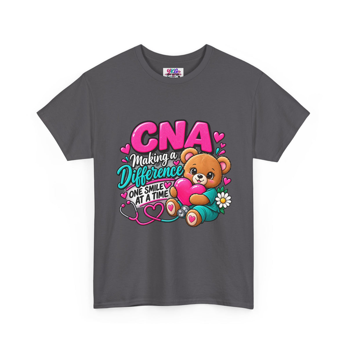 CNA Making a Difference Teddy T‑Shirt — Cute Caregiver Appreciation Tee