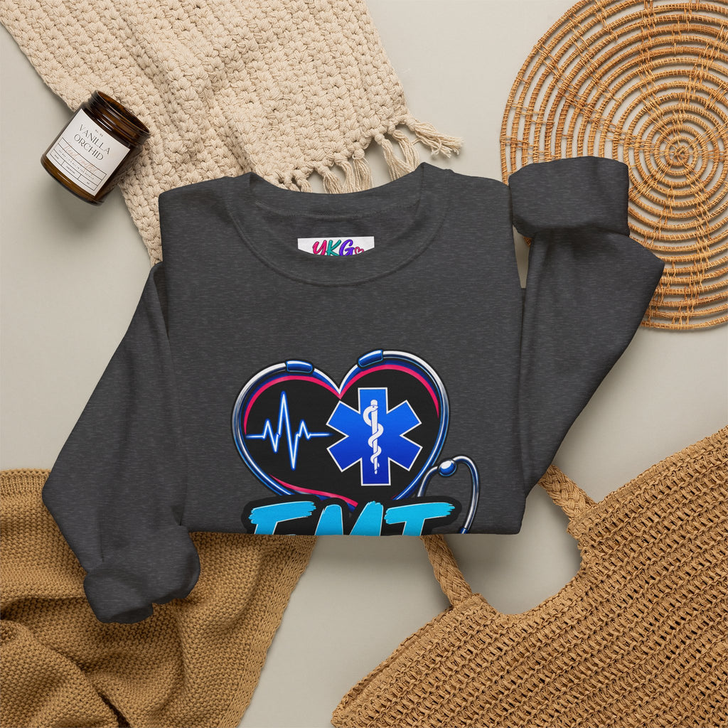 EMT Crewneck Sweatshirt — "Trained • Prepared • Ready to Respond" Paramedic Pullover