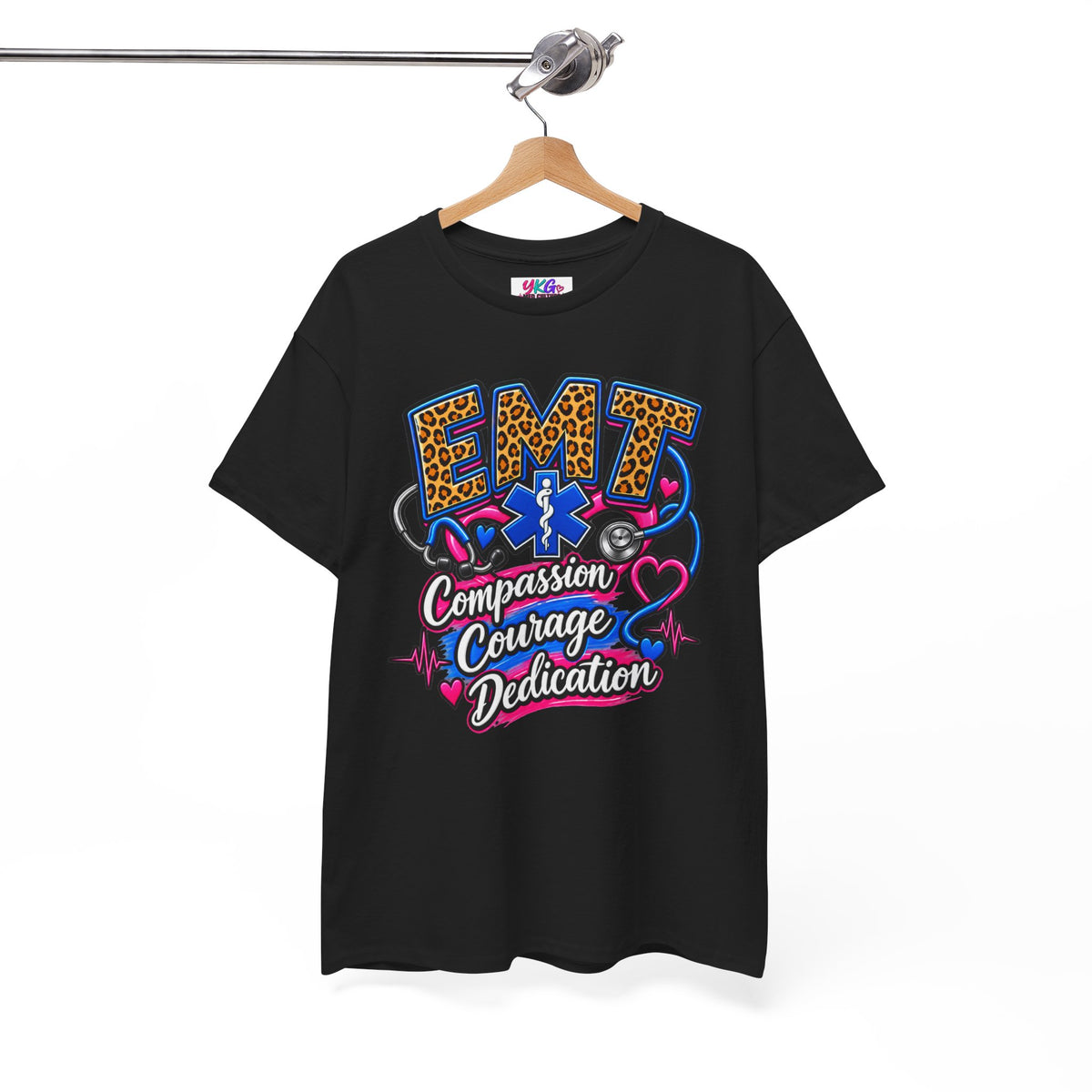 EMT Compassion Courage Dedication T-Shirt — Paramedic & First Responder Tribute Tee