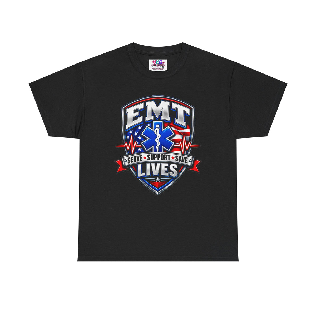 EMT Lives Tee — "Serve • Support • Save" EMS Shield Shirt
