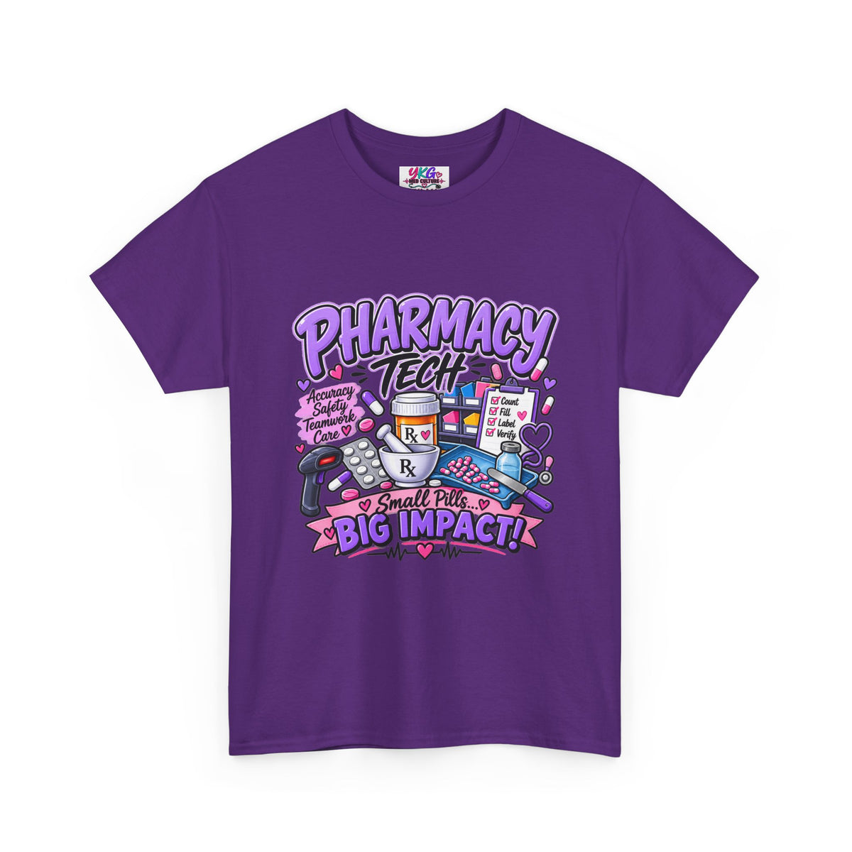 Pharmacy Tech Big Impact T-Shirt — Cute Pharmacy Technician Graphic Tee