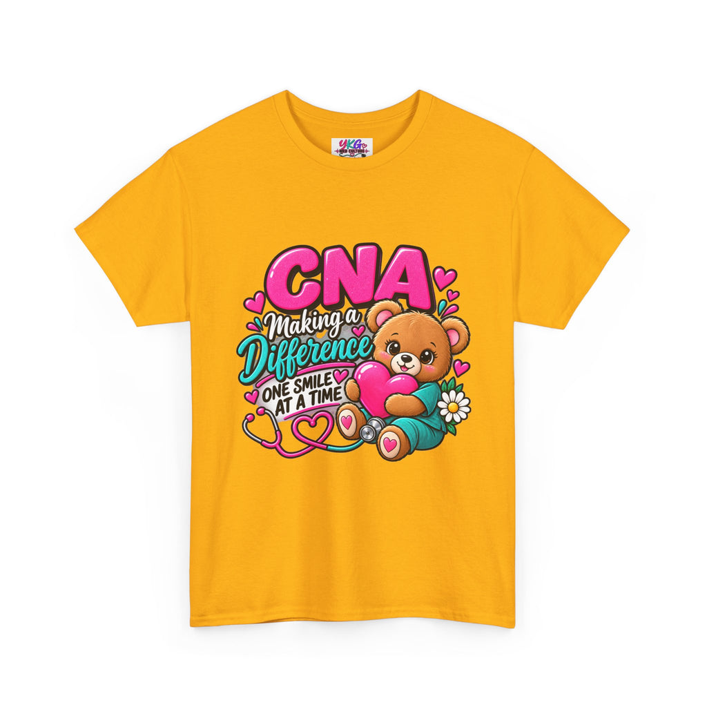 CNA Making a Difference Teddy T‑Shirt — Cute Caregiver Appreciation Tee