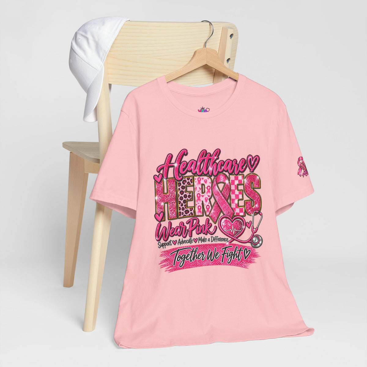 Breast Cancer Awareness Healthcare Heroes Tee — "Together We Fight" Pink Ribbon Shirt