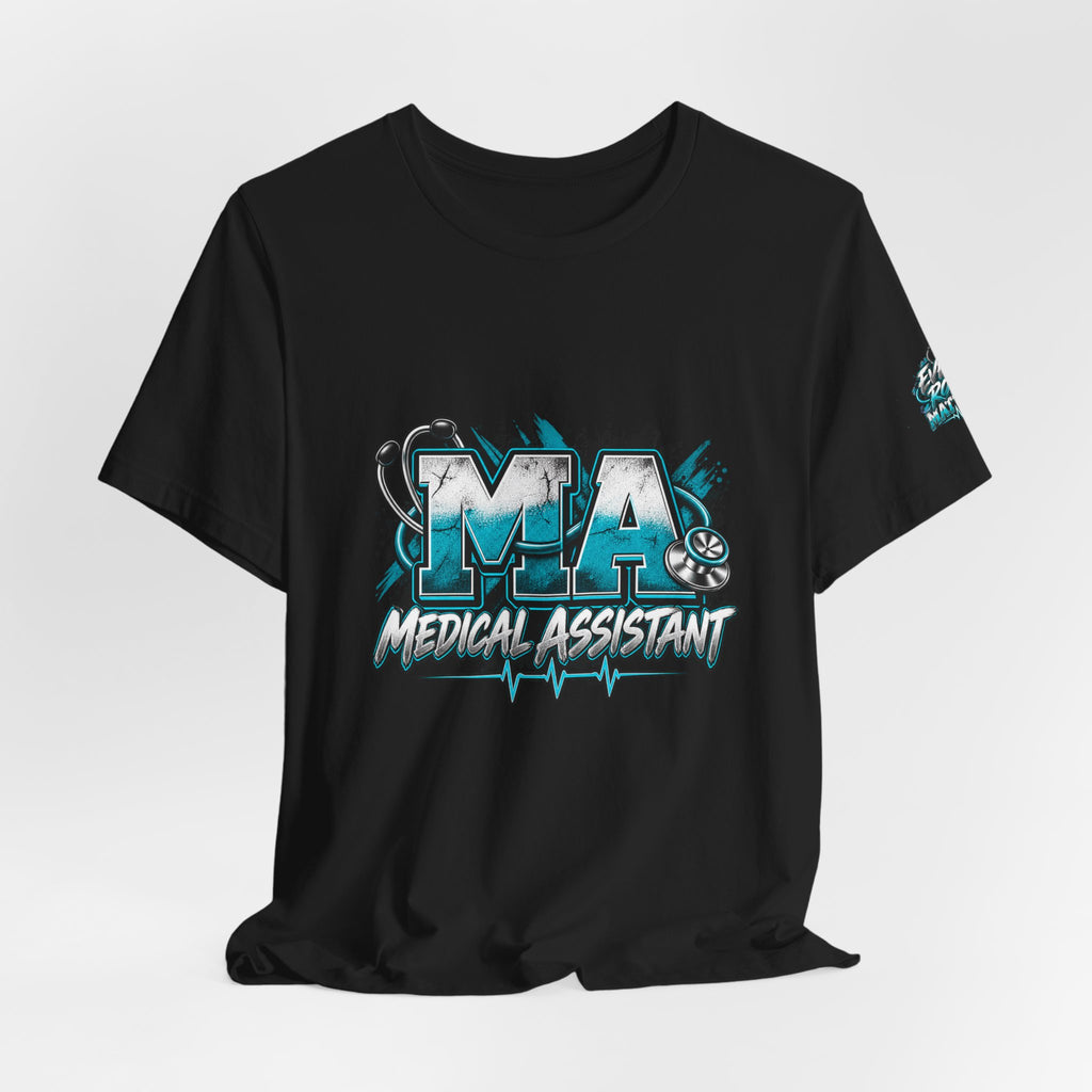 Medical Assistant T-Shirt — “MA Medical Assistant” Men’s Healthcare Jersey Graphic Tee