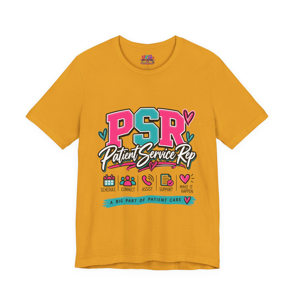 PSR Patient Service Rep T-Shirt – Cute Pink & Teal Medical Staff Tee