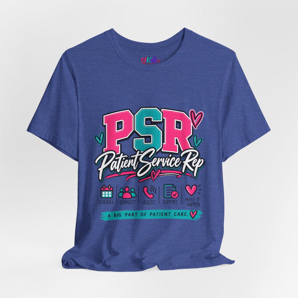 PSR Patient Service Rep T-Shirt – Cute Pink & Teal Medical Staff Tee