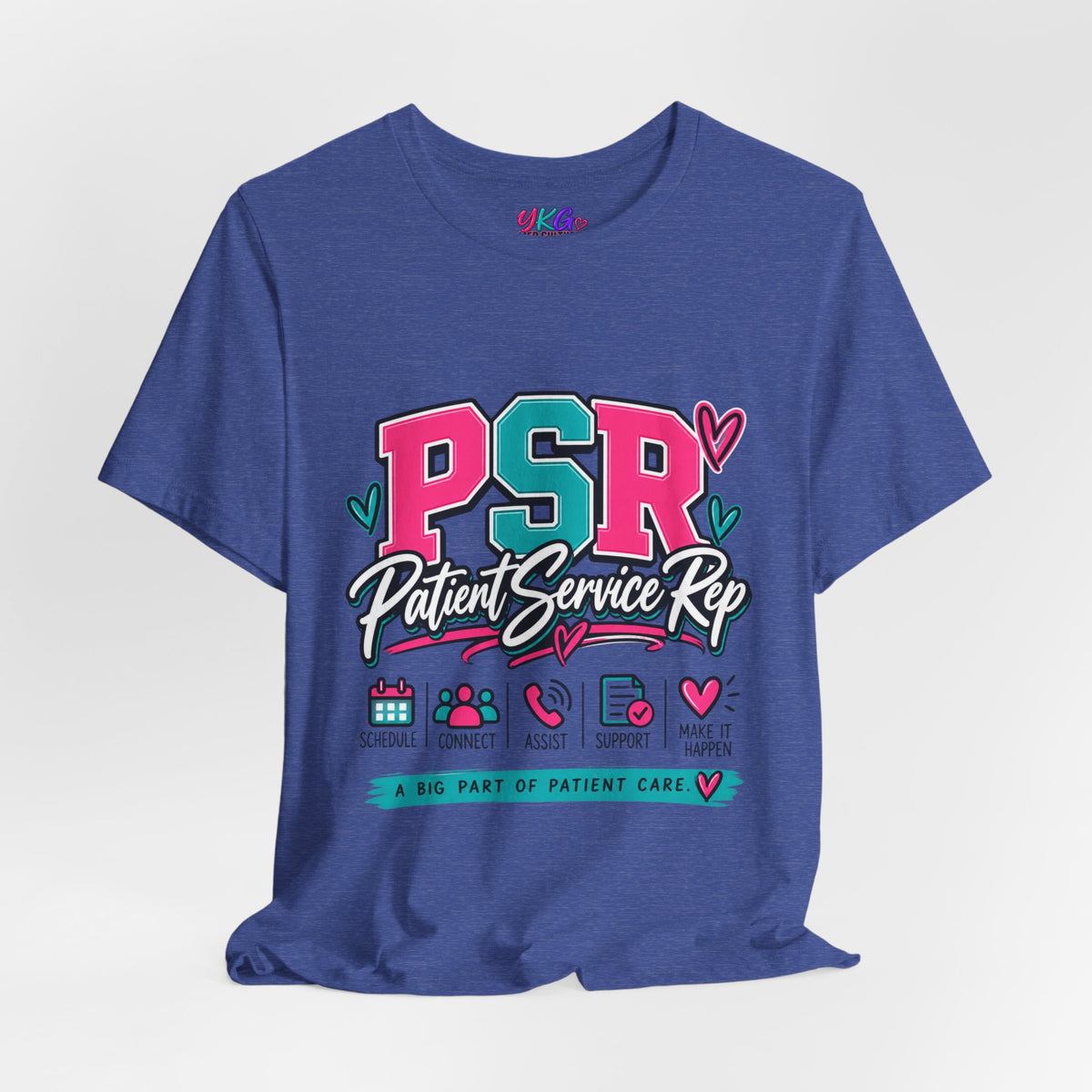 PSR Patient Service Rep T-Shirt – Cute Pink & Teal Medical Staff Tee