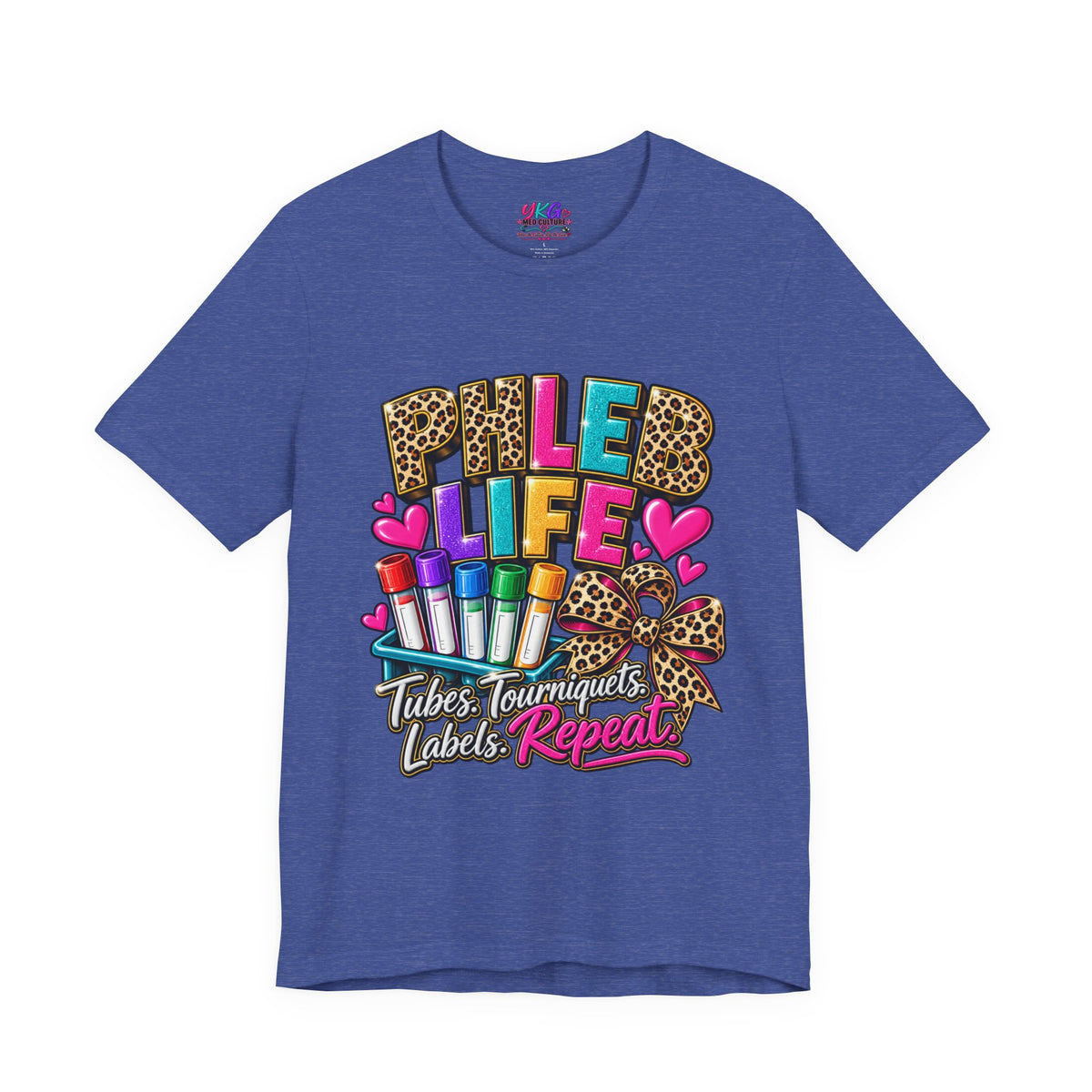 Phlebotomist Squad Tee — "Tubes, Turnarounds, Labels, Repeat" Graphic Shirt