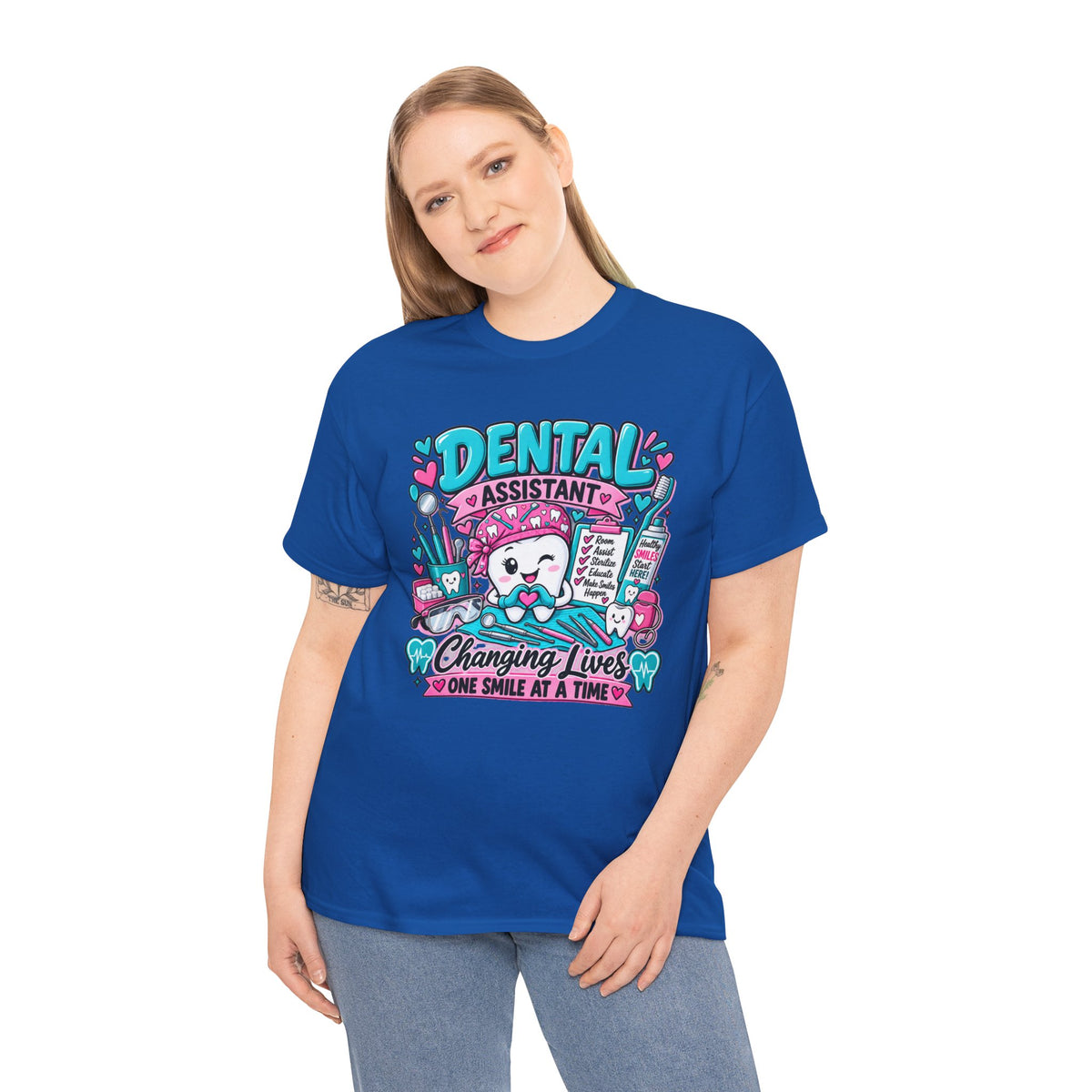 Dental Assistant T-Shirt — "Changing Lives One Smile at a Time"