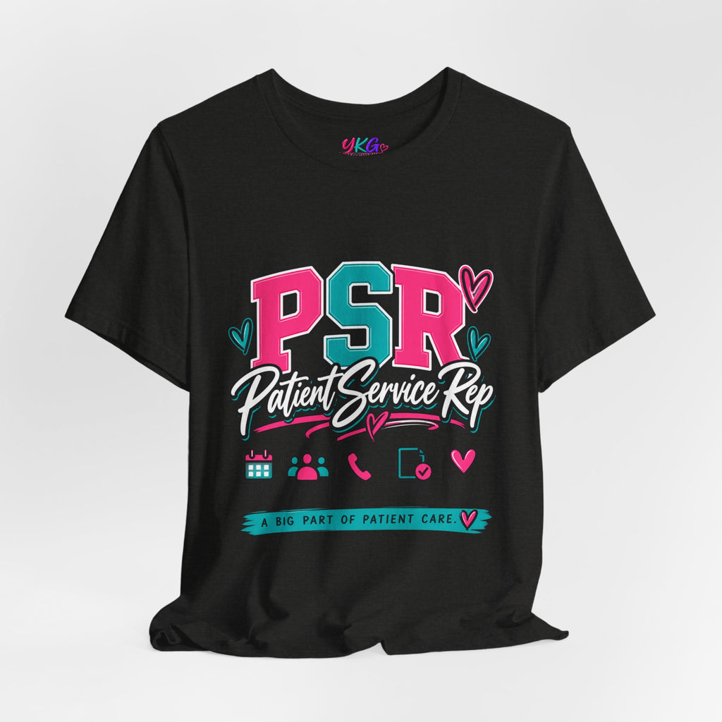 PSR Patient Service Rep T-Shirt – Cute Pink & Teal Medical Staff Tee