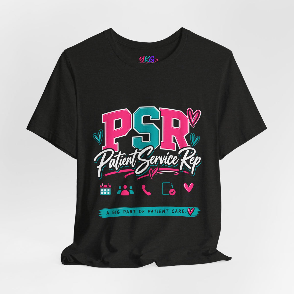 PSR Patient Service Rep T-Shirt – Cute Pink & Teal Medical Staff Tee