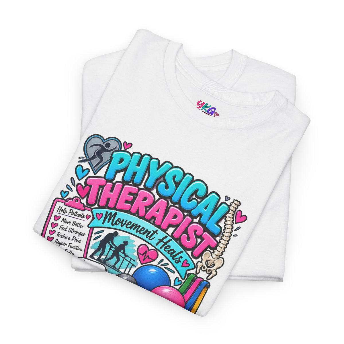 Physical Therapist T-Shirt — "Restoring Movement, Changing Lives" Colorful Rehab Tee