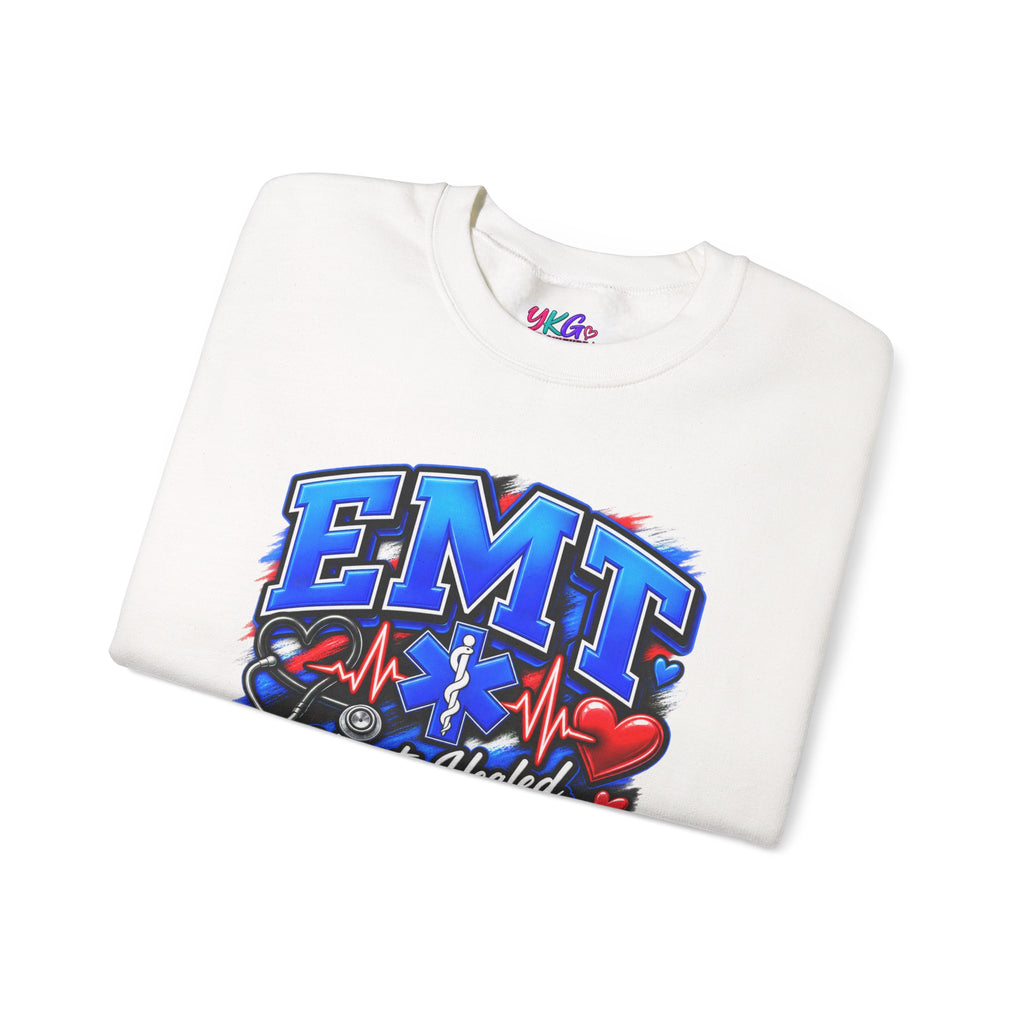 EMT Crewneck Sweatshirt — Hearts Healed, Lives Changed, Stories That Matter