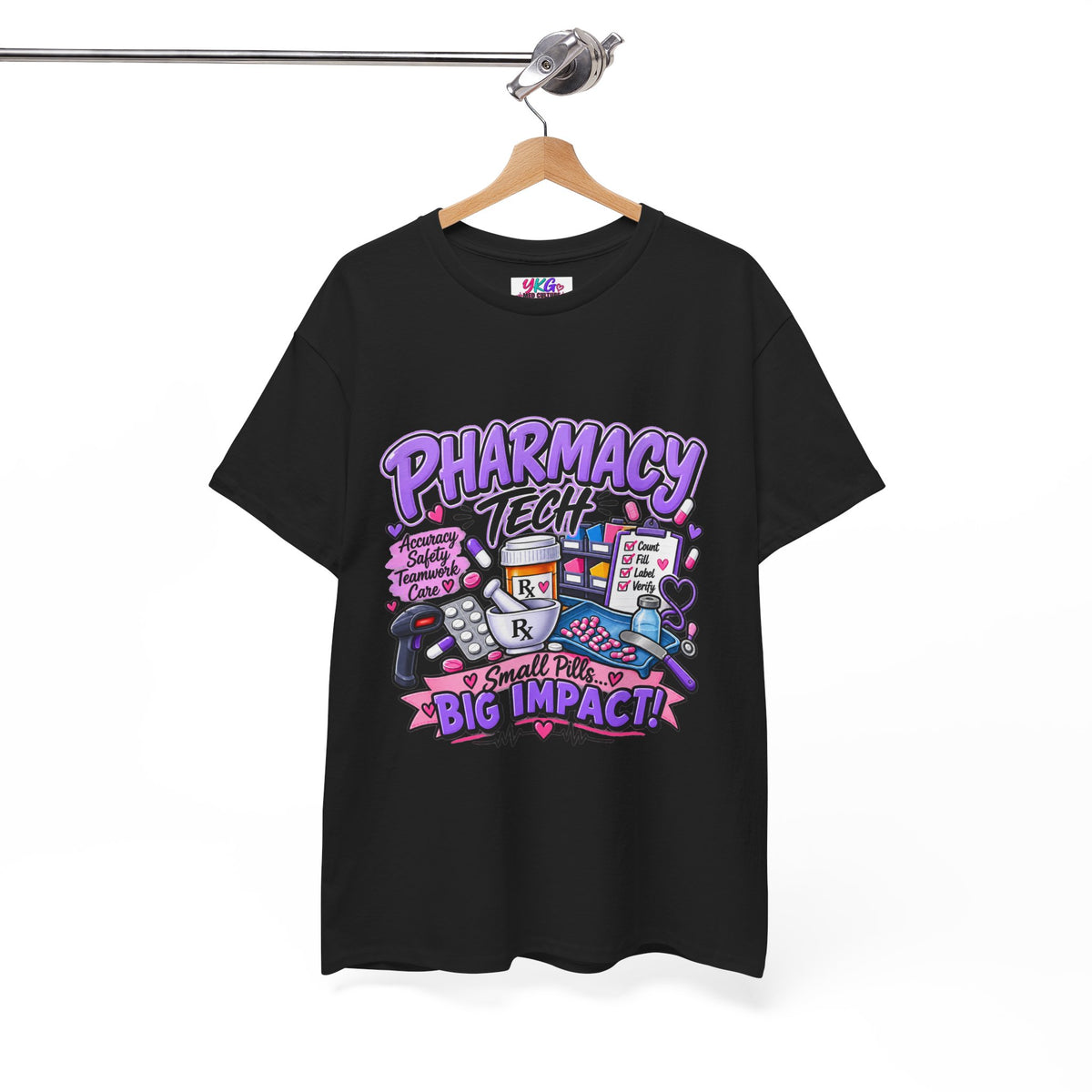 Pharmacy Tech Big Impact T-Shirt — Cute Pharmacy Technician Graphic Tee