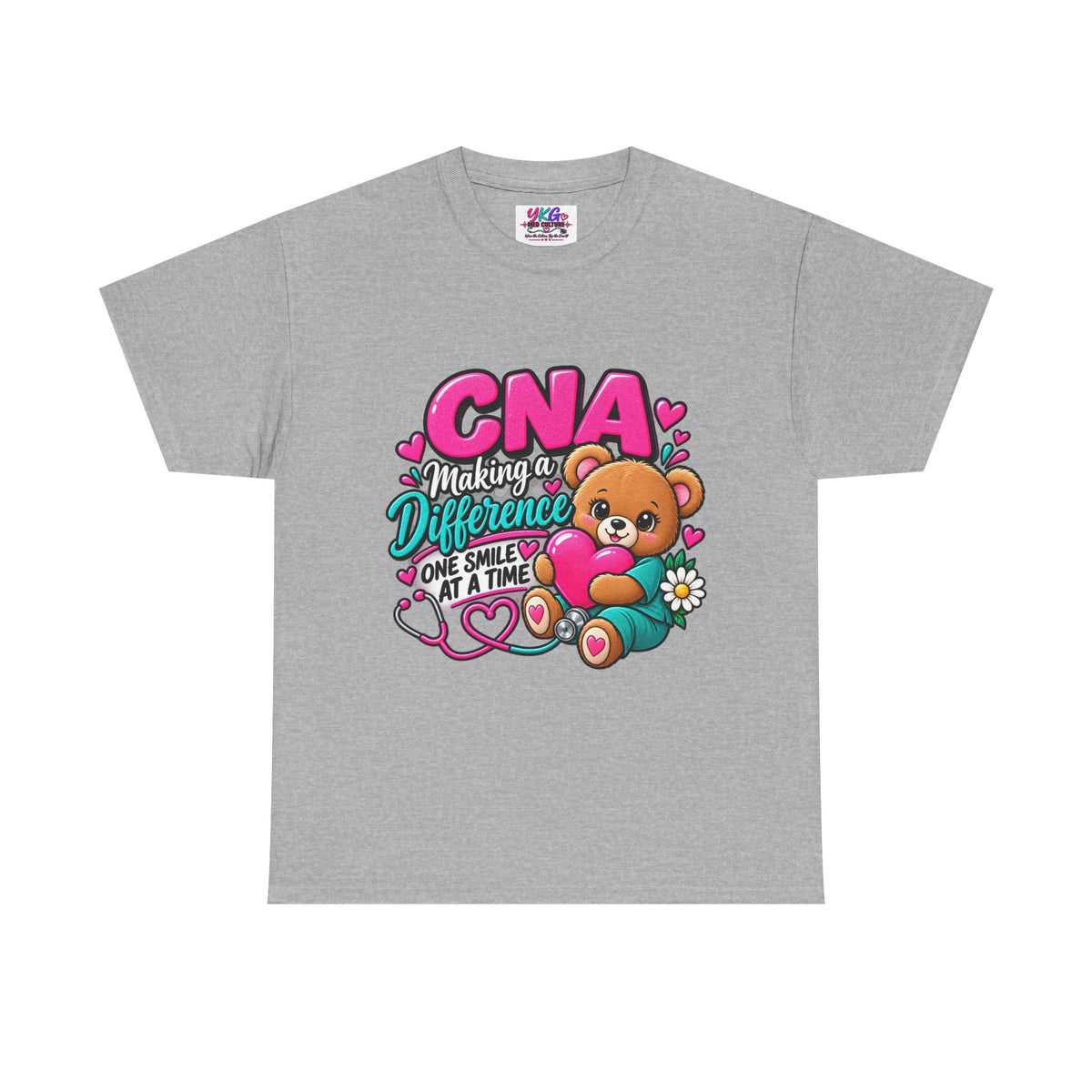 CNA Making a Difference Teddy T‑Shirt — Cute Caregiver Appreciation Tee