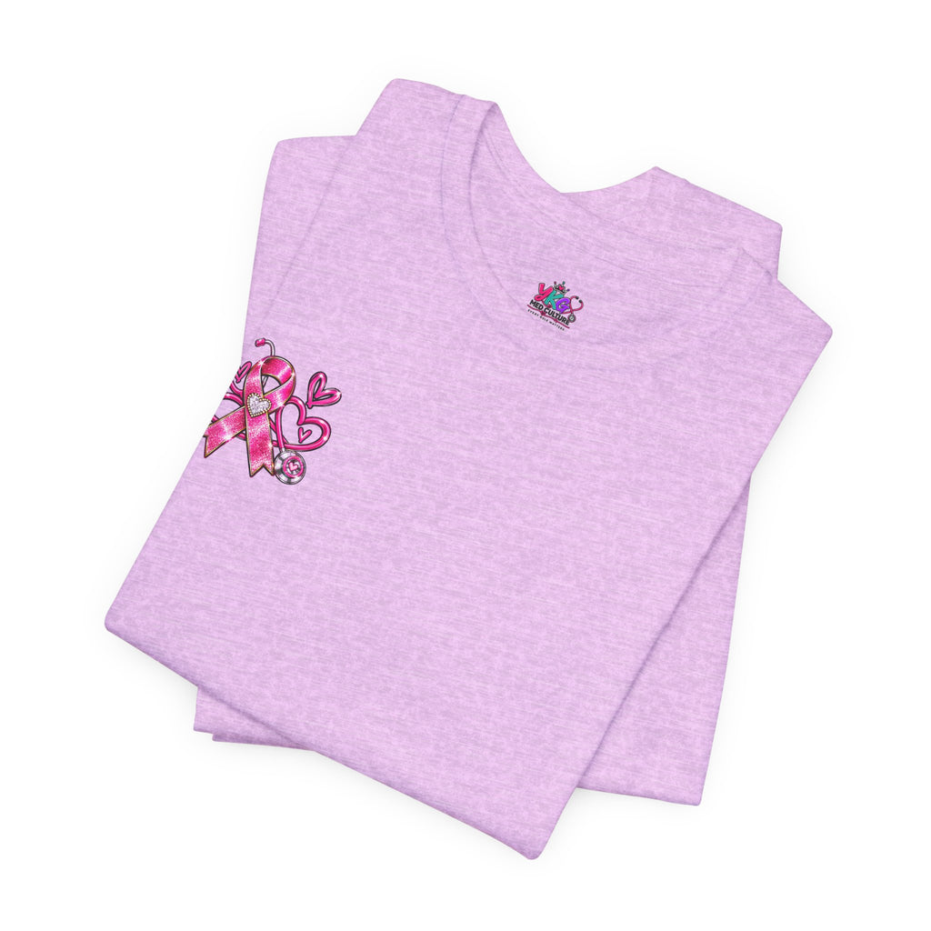 Hope Looks Good On Healthcare Workers T-Shirt — Breast Cancer Awareness Healthcare Tee