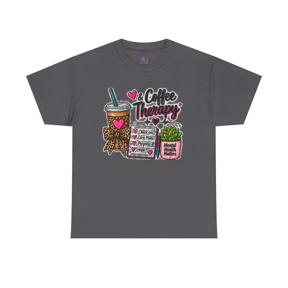 Coffee Therapy T-Shirt — Coffee, Plants & Self-Care Graphic Tee