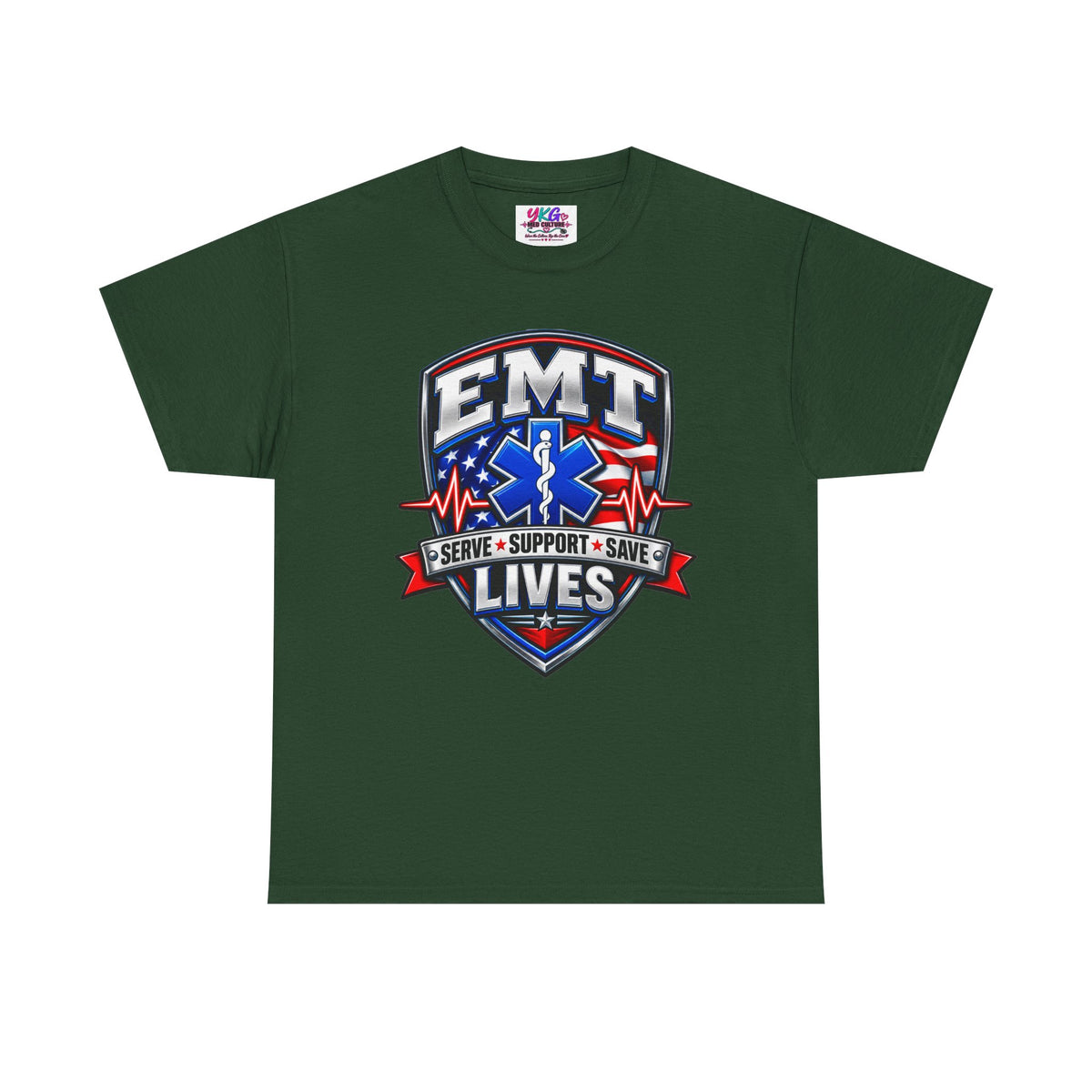 EMT Lives Tee — "Serve • Support • Save" EMS Shield Shirt